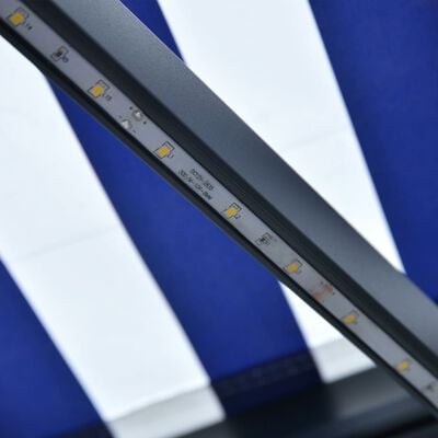 vidaXL Tenda na ručno uvlačenje LED 400 x 300 cm plavo-bijela
