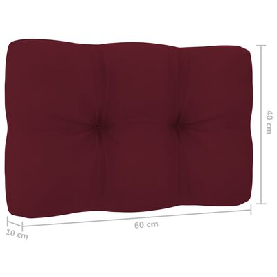 vidaXL Vrtna stolica s jastucima boje vina od impregnirane borovine