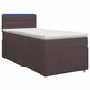 vidaXL Boxspring krevet s madracem Tamno smeđa 90 x 190 cm Tkanina
