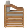 vidaXL Set vanjskih sofa s jastukom Prirodna 67 x 63 x 73 cm
