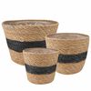 vidaXL 3 kom. Prirodna i crna &Oslash;26 x 19 cm 100% morska trava