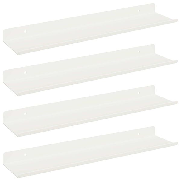 vidaXL Lebdeća polica Zidne 4 pcs Bijeli 40 x 9 x 2,5 cm Čelik