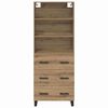 vidaXL Highboard Umjetnički hrast 69,5 x 34 x 180 cm Konstruirano drvo