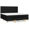 vidaXL Krevet s oprugama i madracem crni 200x200 cm od tkanine