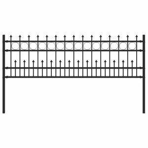 vidaXL Ogradni ring s bodljama HORST 200 x 110 cm Crna