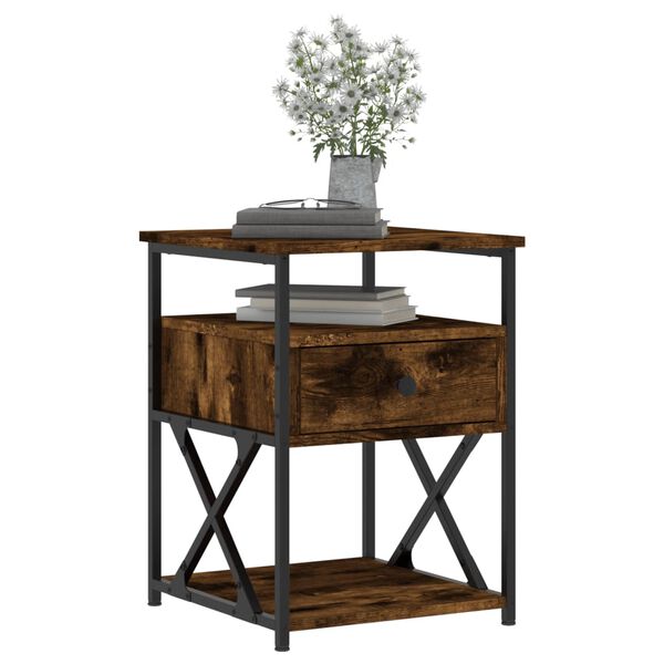 vidaXL Noćni ormarići 2 kom boja hrasta 40x42x55 cm konstruirano drvo