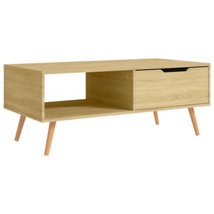 vidaXL Stolić za kavu boja hrasta 100 x 49,5 x 43 cm konstruirano drvo