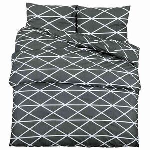 vidaXL Set posteljine za poplun sivi 140 x 200 cm pamučni