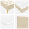 vidaXL Boxspring krevet s madracem Krema 140 x 200 cm tkanina