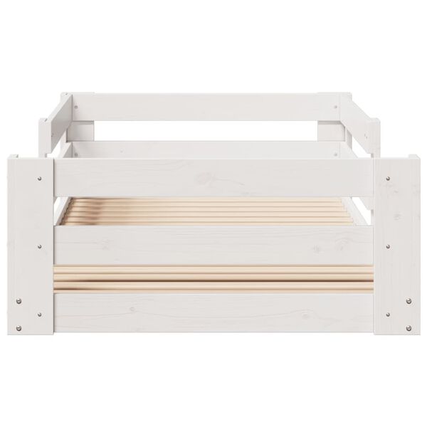 vidaXL Okvir kreveta bez madraca bijeli 70x140 cm od masivne borovine