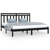 vidaXL Okvir za krevet od masivne borovine crni 200 x 200 cm