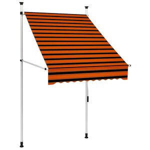 vidaXL Tenda na ručno uvlačenje 100 cm narančasto-smeđa
