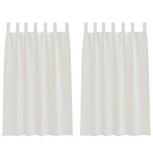 vidaXL Voile zavjesa sa zavjesama 2 pcs Krema 175 x 140 cm Poliester
