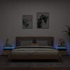 vidaXL Noćni ormarići s LED svjetlima 2 kom boja hrasta 40x39x48,5 cm
