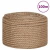 vidaXL Uže od 100% Jute 10 mm 100 m