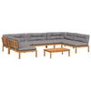 vidaXL 6-dijelni set vrtnih sofa od paleta s jastucima od drva bagrema
