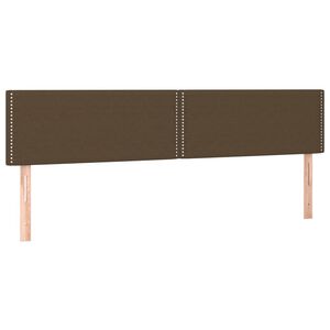 vidaXL Uzglavlja tamnosmeđa 180x5x78/88 cm od tkanine