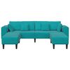 vidaXL Sofa s jastukom 3 pcs Tirkizna Bar&scaron;un