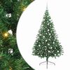 vidaXL Umjetno predsvijetljeno božićno drvce Zelena 180 cm PVC