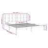 vidaXL Okvir za krevet od masivnog drva bijeli 180 x 200 cm veliki