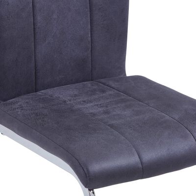 vidaXL Konzolne blagovaonske stolice sive 4 kom umjetna brušena koža