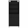 vidaXL Highboard s ladicama Crni hrast 69,5 x 34 x 180 cm