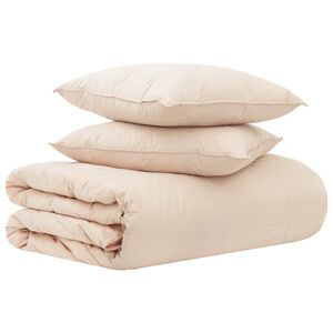 vidaXL Set deka 2 kom. 200 x 200 cm 250 gsm Prirodni kapok Bež