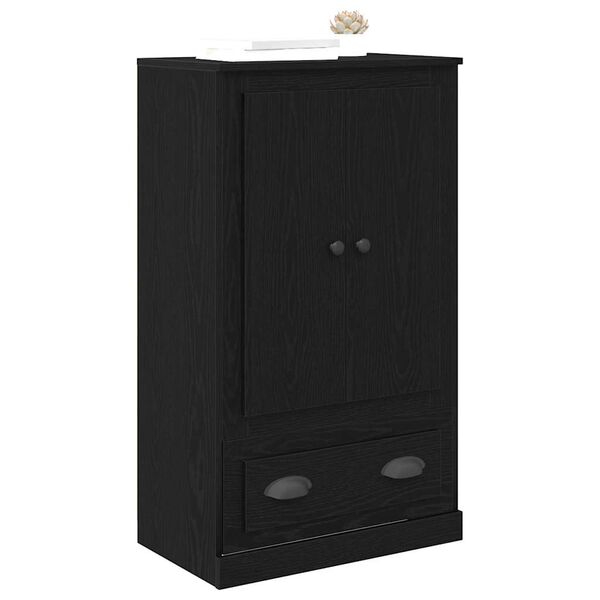 vidaXL Highboard Crni hrast 60 x 35,5 x 103,5 cm Konstruirano drvo