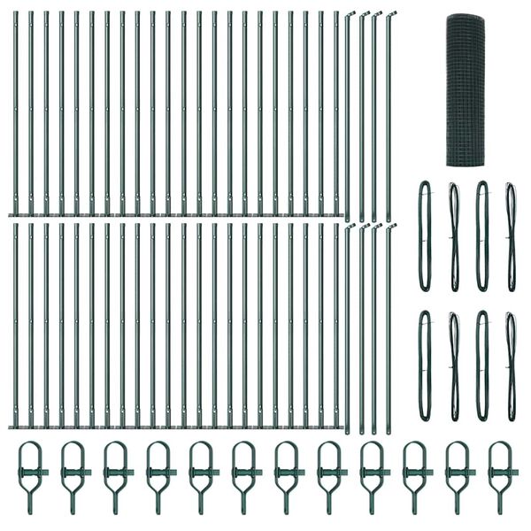 vidaXL Stup za ogradu Zelena 100 x 0,8 m (19 x 19 mm mrežica)