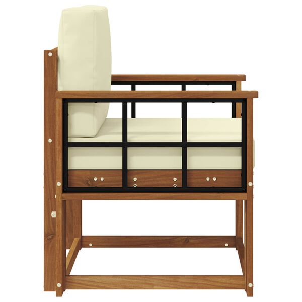 vidaXL Set vanjskih sofa Čvrsto drvo akacije i poliester Prirodna