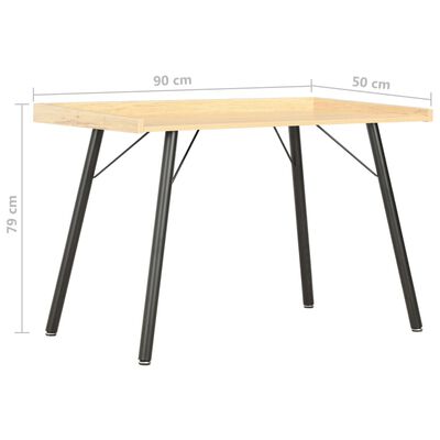 vidaXL Radni stol boja hrasta 90 x 50 x 79 cm