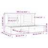 vidaXL Dnevni krevet bez madraca bijeli 80 x 200 cm masivna borovina