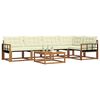 vidaXL Set vanjskih sofa s jastukom 6 pcs Prirodna i krem