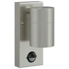 vidaXL Vanjska zidna lampa Srebrno 6,5 x 10,5 x 16 cm