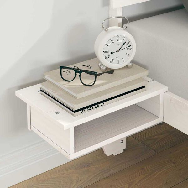 vidaXL Krevetna konstrukcija Bijelo 120 x 200 cm Čvrsto borovo drvo