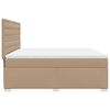 vidaXL Krevet box spring s madracem cappuccino 180x200 cm umjetna koža