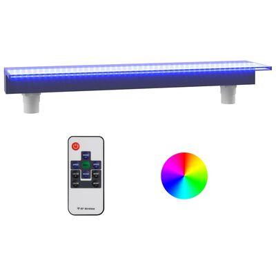 vidaXL Prelijevajući vodopad s RGB LED svjetlima akrilni 90 cm