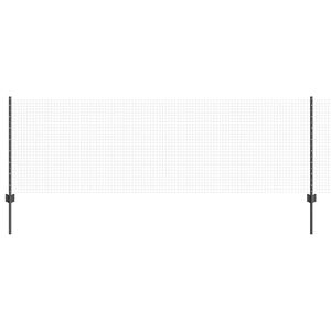 vidaXL Zatvorena žičana ograda s postovima 50 x 0,8 m Siva Mreža