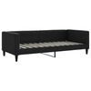 vidaXL Dnevni krevet crni 90 x 200 cm od tkanine