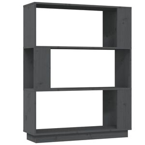 vidaXL Ormarić za knjige / pregrada sivi 80x25x101 cm od borovine