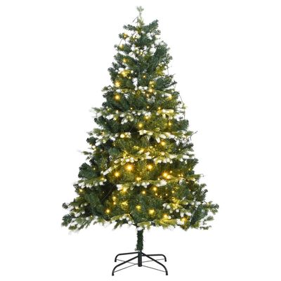 vidaXL Umjetno božićno drvce 300 LED sa šarkama i snijegom 180 cm