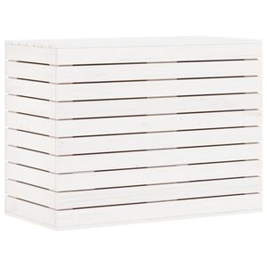 vidaXL Ko&scaron;ara za rublje bijela 88,5x44x66 cm od masivne borovine