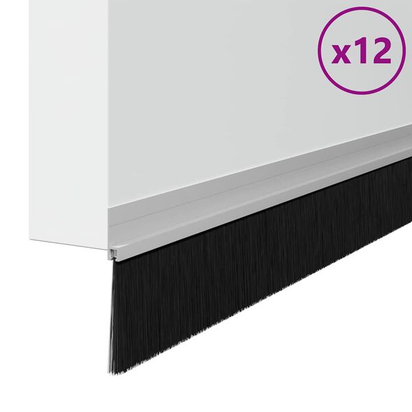 vidaXL Samoljepljivi pečati za vrata 12 pcs Srebrno 100 cm