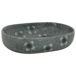 vidaXL Nadgradni umivaonik plavi ovalni 59 x 40 x 14 cm keramički