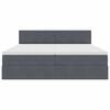 vidaXL Krevet s od storage s madracem Tamno siva 90 x 200 cm