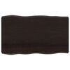 vidaXL Stolna ploča tamnosmeđa 100x60x(2-6) cm obrađena hrastovina