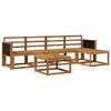 vidaXL Set vanjskih sofa 6 pcs Prirodna Čvrsto drvo akacije
