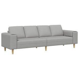vidaXL Kauč za dnevni boravak Oblačnosiva 250 x 77 x 76 cm Poliester