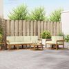 vidaXL Set vanjskih sofa 7 pcs Prirodna i krem Čvrsto drvo akacije