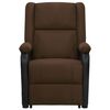vidaXL Masažna fotelja na podizanje od tkanine tamnosmeđa
